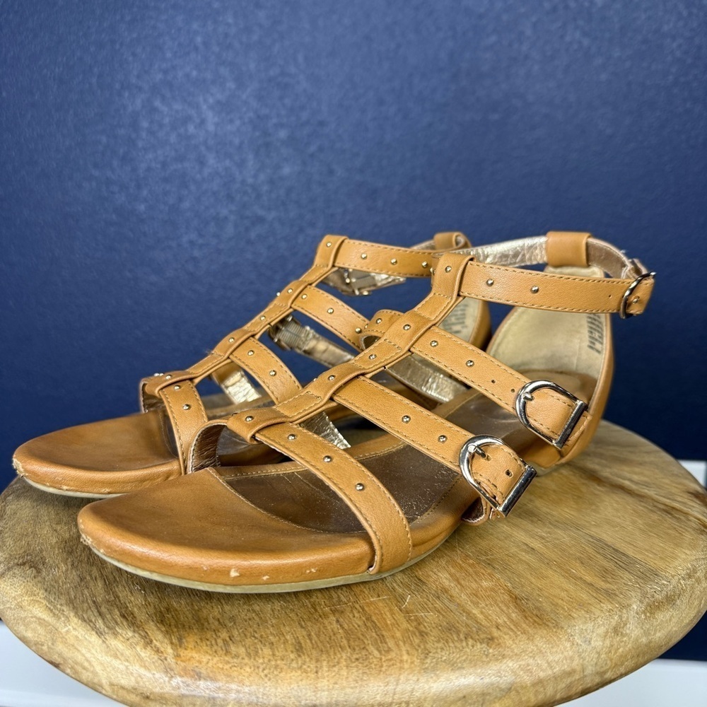 Sole Senseability "Caesar Luggage" Tan Gladiator Sandals, Size 10